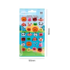 PEGATINAS IMAGINOVOL CUTE ANIMALES SALVAJES CARAS CON RELIEVE 190X105 MM EN BLISTER