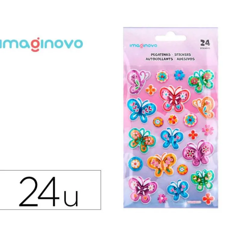 PEGATINAS IMAGINOVO MARIPOSAS MAGIC DREAMS CON RELIEVE 190X105 MM EN BLISTER
