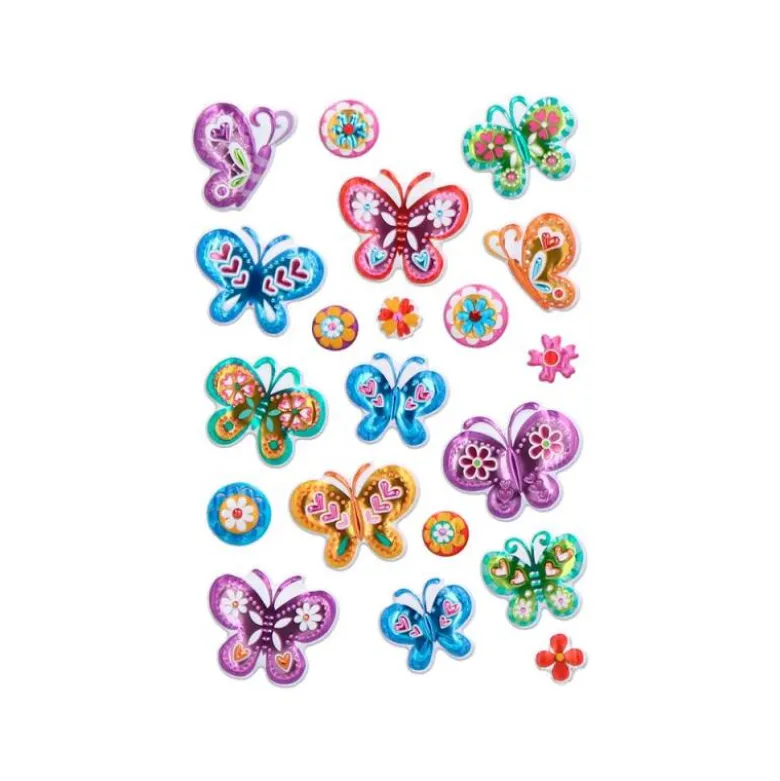 PEGATINAS IMAGINOVO MARIPOSAS MAGIC DREAMS CON RELIEVE 190X105 MM EN BLISTER