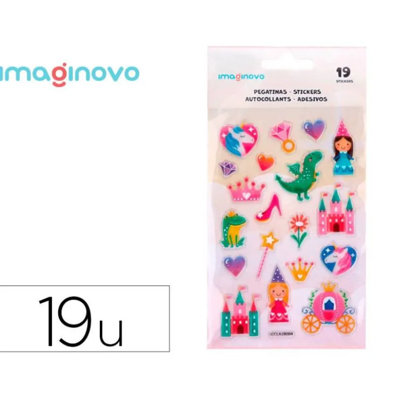 PEGATINAS IMAGINOVO PRINCESAS MAGIC DREAMS PVC 190X105 MM EN BLISTER