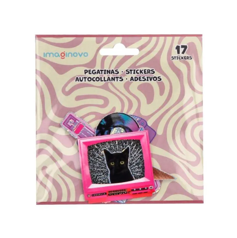 PEGATINAS IMAGINOVO RETRO DISEÑOS SURTIDOS PARA ORDENADOR 145X140 MM EN BLISTER