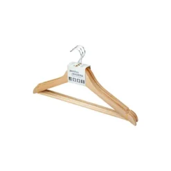 PERCHA ROZENBAL MADERA NATURAL BARNIZADA PACK DE 3 UNIDADES