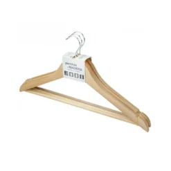 PERCHA ROZENBAL MADERA NATURAL BARNIZADA PACK DE 3 UNIDADES
