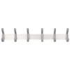 PERCHERO LIDERPAPEL PARED METALICO 6 COLGADORES COLOR PLATA MATE 430X88X55 MM