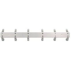 PERCHERO LIDERPAPEL PARED METALICO 6 COLGADORES COLOR PLATA MATE 430X88X55 MM