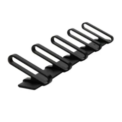 PERCHERO LIDERPAPEL PARED METALICO 5 COLGADORES COLOR NEGRO 430X88X55 MM