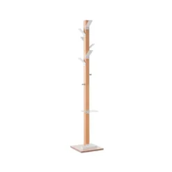 Perchero madera Paperflow con paraguero Blanco