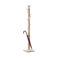 Perchero madera Paperflow con paraguero Blanco