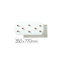 Perchero madera pared Sie Haya Blanco 8 colgadores