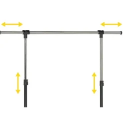 Perchero metalico de Unilux Extensible negro