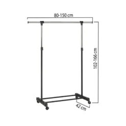 Perchero metalico de Unilux Extensible negro