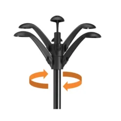 Perchero metalico de Unilux Flora con paragüero negro