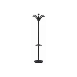 Perchero metalico de Unilux Flora con paragüero negro