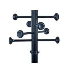 PERCHERO METALICO MAUL GRANDO 8 COLGADORES Y PARAGUERO COLOR NEGRO 375X1750X365 MM