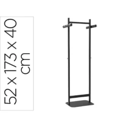 PERCHERO METALICO MAUL SALSA 8 COLGADORES COLOR NEGRO 520X1730X400 MM