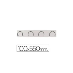 Perchero metalico pared Sie 611 Blanco 4 colgadores