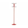 Perchero metalico pie 8 colgadores color rojo 177x38 cm