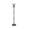 PERCHERO METALICO Q-CONNECT NEGRO DE PIE 10 COLGADORES Y PARAGUERO 174X40 CM