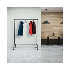 PERCHERO ROCADA MAULLIMBO CABALLETE EXTENSIBLE CON RUEDAS COLOR NEGRO 1270X505X1570 MM
