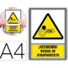 PICTOGRAMA ARCHIVO 2000 ATENCION RIESGO DE ATRAPAMIENTO PVC COLOR AMARILLO LUMINISCENTE 210X297 MM
