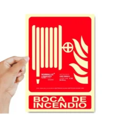 PICTOGRAMA ARCHIVO 2000 BOCA DE INCENDIO PVC COLOR ROJO LUMINISCENTE 210X300 MM