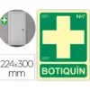 PICTOGRAMA ARCHIVO 2000 BOTIQUIN PVC COLOR VERDE LUMINISCENTE 224X300 MM