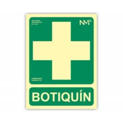 PICTOGRAMA ARCHIVO 2000 BOTIQUIN PVC COLOR VERDE LUMINISCENTE 224X300 MM