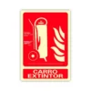 PICTOGRAMA ARCHIVO 2000 CARRO EXTINTOR PVC COLOR ROJO LUMINISCENTE 210X300 MM
