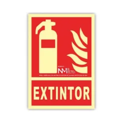PICTOGRAMA ARCHIVO 2000 EXTINTOR PVC COLOR ROJO LUMINISCENTE 210X300 MM