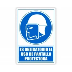 PICTOGRAMA ARCHIVO 2000 OBLIGATORIO USO DE PANTALLA PROTECTORA PVC COLOR AZUL 210X297 MM