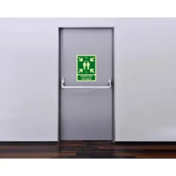Pictograma archivo 2000 punto de reunion pvc verde luminiscente 224x300 mm