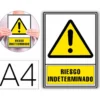 PICTOGRAMA ARCHIVO 2000 RIESGO INDETERMINADO PVC COLOR AMARILLO LUMINISCENTE 210X297 MM