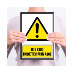 PICTOGRAMA ARCHIVO 2000 RIESGO INDETERMINADO PVC COLOR AMARILLO LUMINISCENTE 210X297 MM