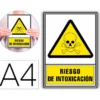 PICTOGRAMA ARCHIVO 2000 RIESGO DE INTOXICACION PVC COLOR AMARILLO LUMINISCENTE 210X297 MM