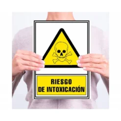 PICTOGRAMA ARCHIVO 2000 RIESGO DE INTOXICACION PVC COLOR AMARILLO LUMINISCENTE 210X297 MM