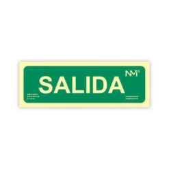 PICTOGRAMA ARCHIVO 2000 SALIDA PVC COLOR VERDE LUMINISCENTE 300X105 MM PACK DE 2 UNIDADES