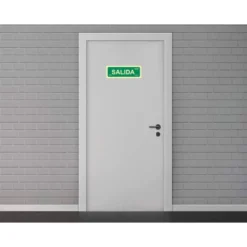 PICTOGRAMA ARCHIVO 2000 SALIDA PVC COLOR VERDE LUMINISCENTE 300X105 MM PACK DE 2 UNIDADES