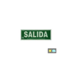 PICTOGRAMA ARCHIVO 2000 SALIDA PVC COLOR VERDE LUMINISCENTE 300X105 MM PACK DE 2 UNIDADES