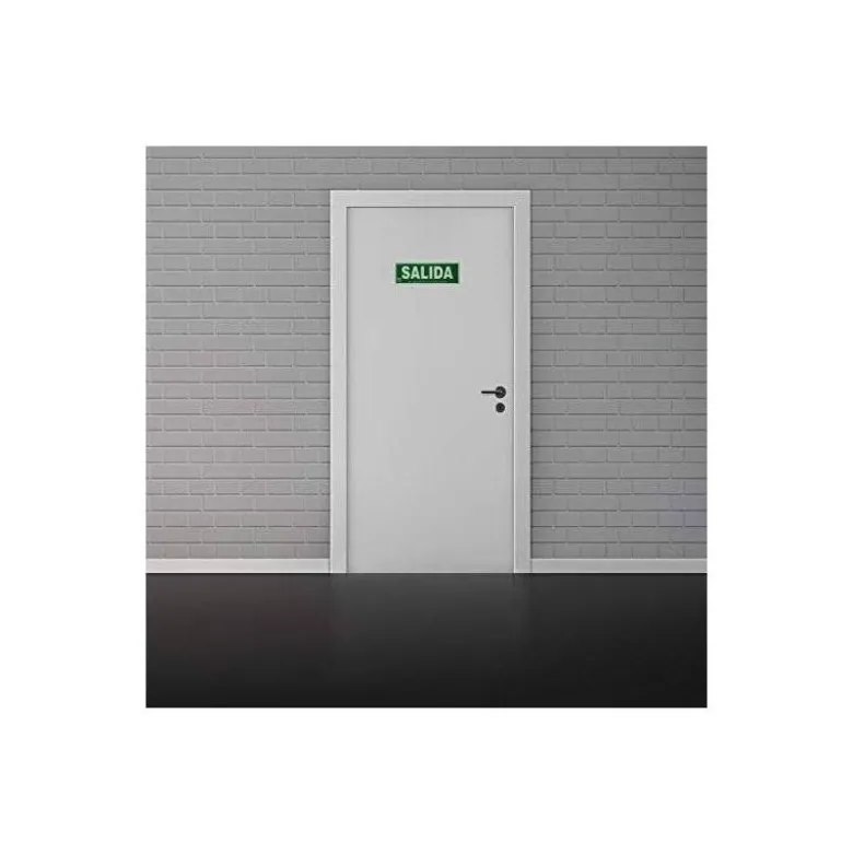 PICTOGRAMA ARCHIVO 2000 SALIDA PVC COLOR VERDE LUMINISCENTE 300X105 MM PACK DE 2 UNIDADES