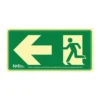 PICTOGRAMA ARCHIVO 2000 SALIDA DE EMERGENCIA IZQUIERDA PVC COLOR VERDE LUMINISCENTE 224X300 MM