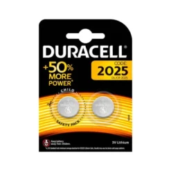 Pila alcalina boton Duracell CR2025 Blister 2 unidades