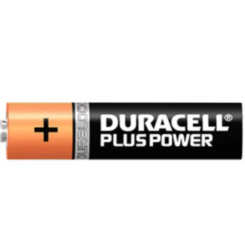 Pila Duracell alcalina plus AAA pacl con 4 unidades