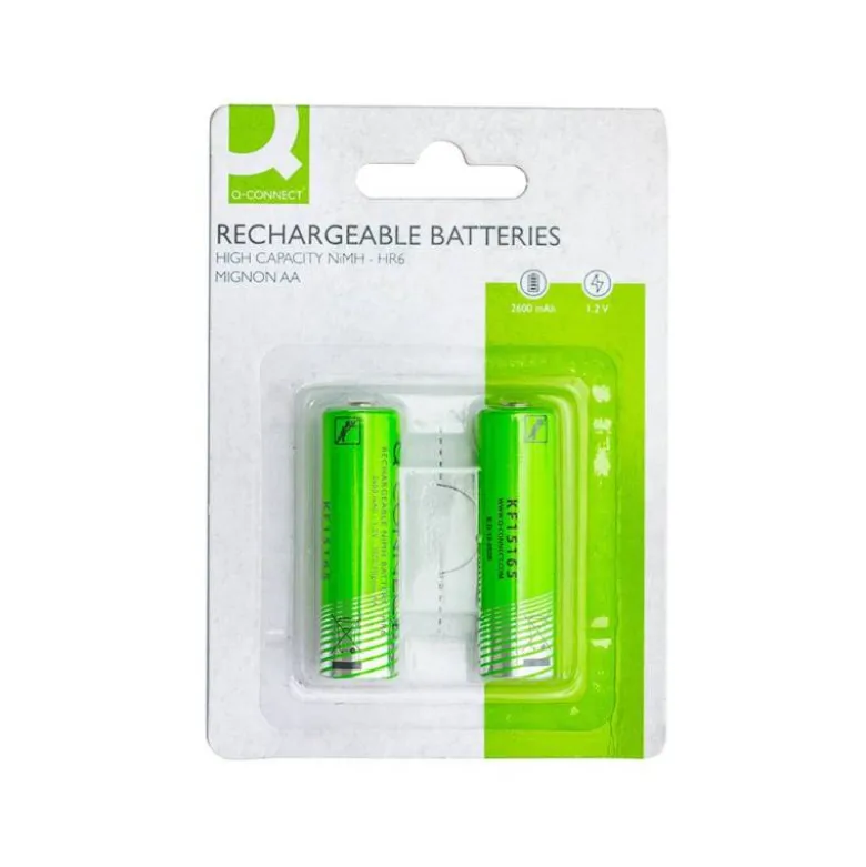 PILA Q-CONNECT ALCALINA AA RECARGABLE BLISTER DE 2 UNIDADES