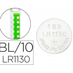 PILA Q-CONNECT TIPO BOTON ALCALINA AG13 LR44 1.5V BLISTER DE 10 UNIDADES