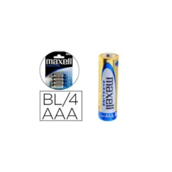 Pilas Maxell Alcalina 1.5 V AAA LR03 Blister de 4 unidades
