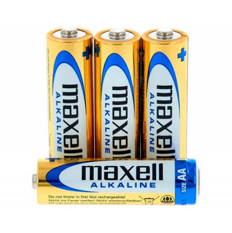 Pilas Maxell Alcalina 1.5 V AA LR06 Blister de 4 unidades