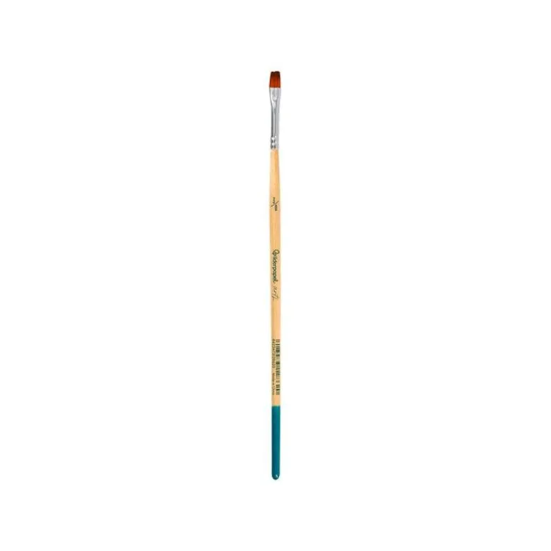 PINCEL PARA PINTURA ACRILICA Y ACUARELA LIDERPAPEL N 000 PUNTA PLANA DE PELO SINTETICO CERTIFICADO FSC