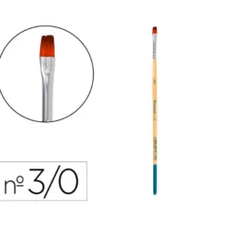PINCEL PARA PINTURA ACRILICA Y ACUARELA LIDERPAPEL N 000 PUNTA PLANA DE PELO SINTETICO CERTIFICADO FSC