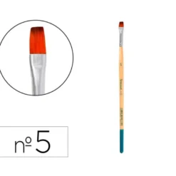 PINCEL PARA PINTURA ACRILICA Y ACUARELA LIDERPAPEL N 5 PUNTA PLANA DE PELO SINTETICO CERTIFICADO FSC
