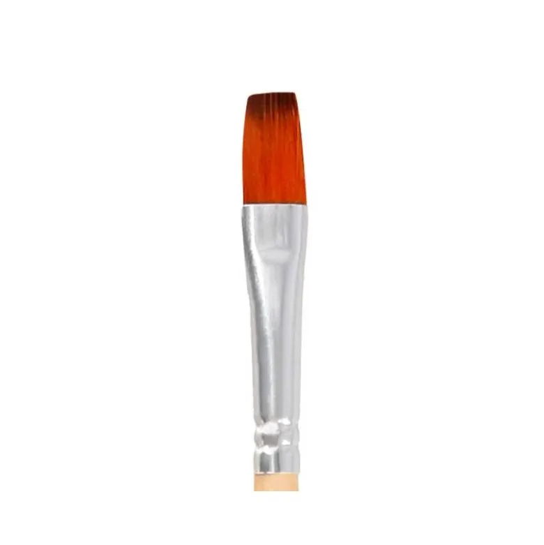 PINCEL PARA PINTURA ACRILICA Y ACUARELA LIDERPAPEL N 6 PUNTA PLANA DE PELO SINTETICO CERTIFICADO FSC